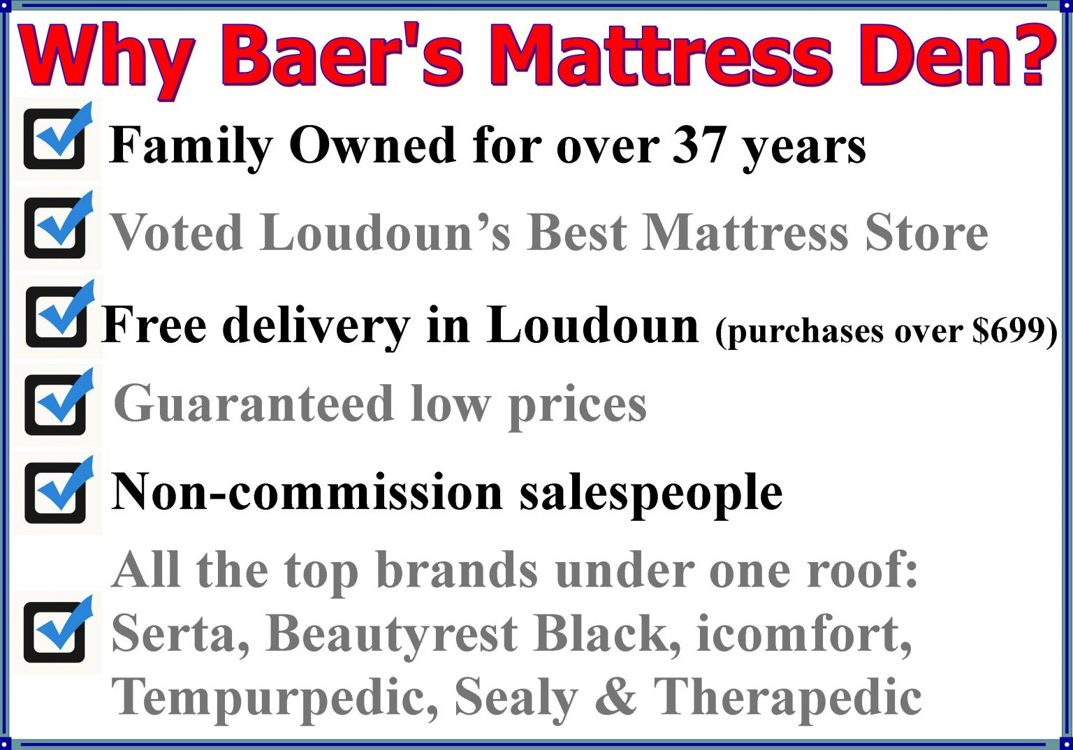 baer's mattress store leesburg